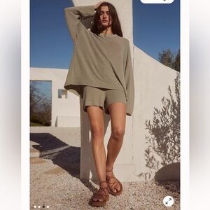 Free People Olive Sweater Set